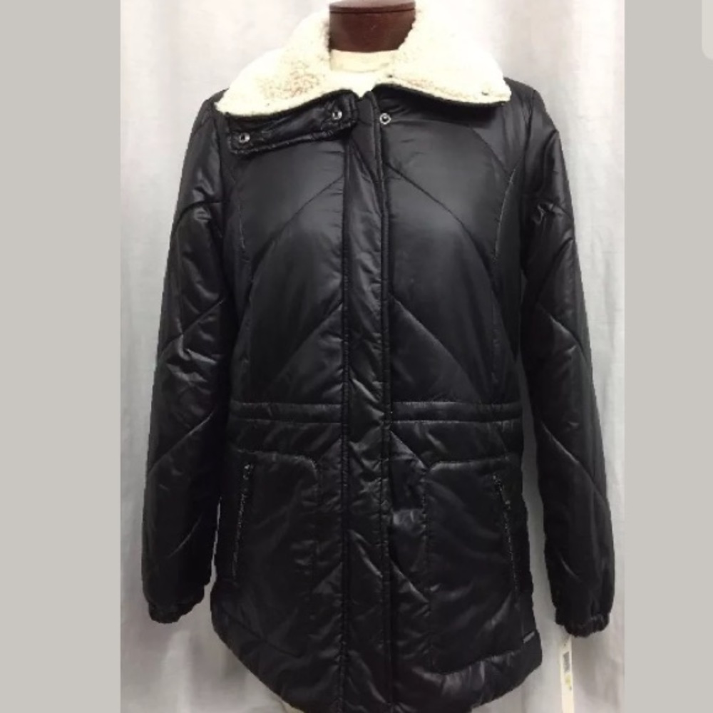 Kenneth Cole Faux Fur Sherpa-Lined Parka - Picture 2 of 4